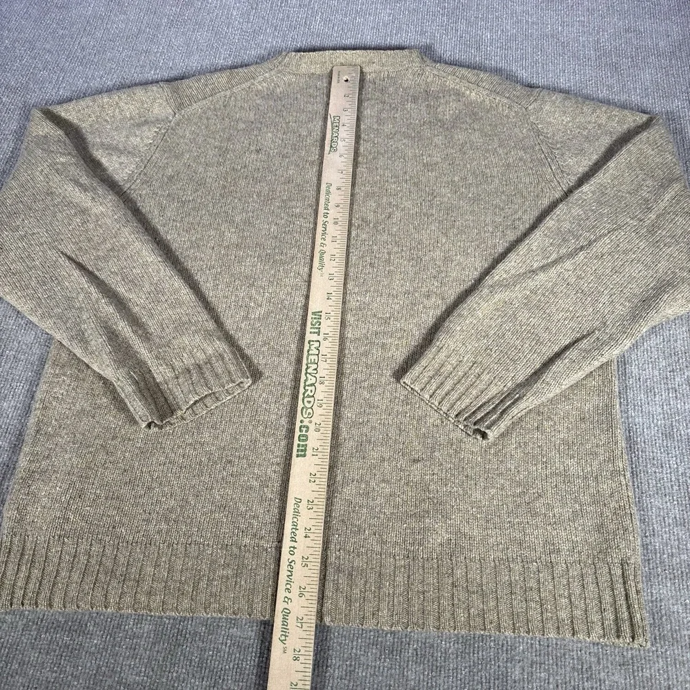 Eddie Bauer Sweater Mens L Crewneck Tan Beige Knit 100% Lambswool - Picture 8 of 8